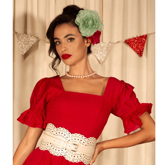 Kitten D'Amour Miss Strawberry Pageant Puff Sleeve Top - Picture 7 of 10